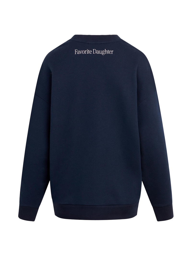Women's Go Sports Cotton-Blend Sweatshirt - Navy 3