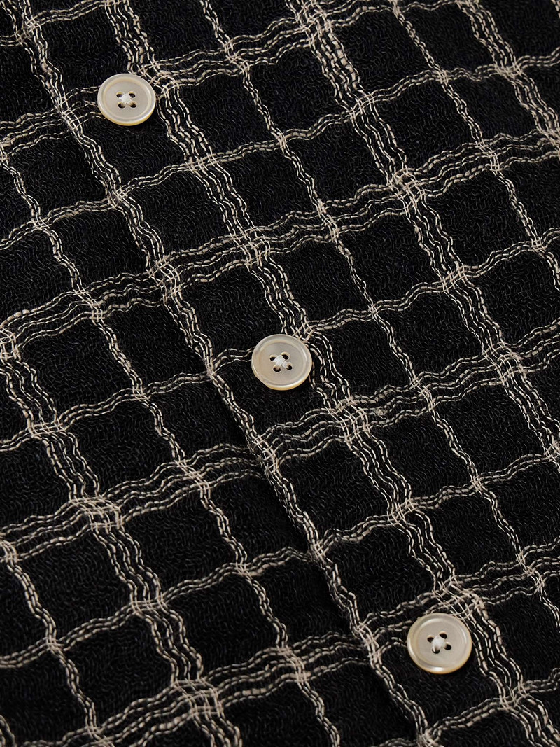 Above Checked Cotton and Linen-Blend Overshirt 4