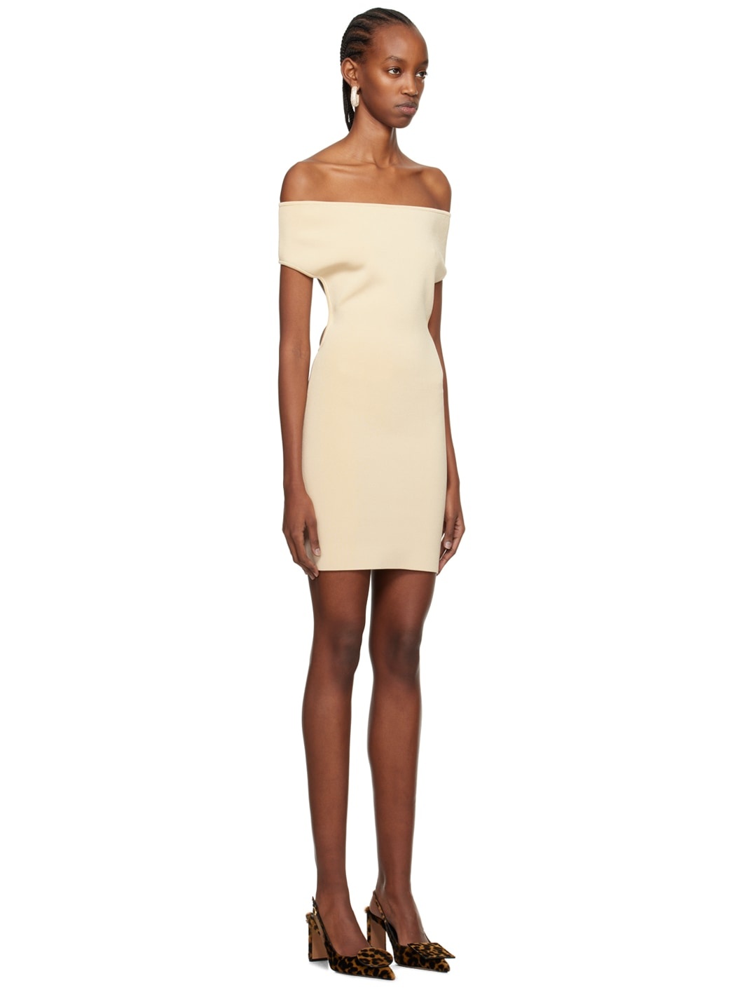 Beige Les Sculptures 'La robe Cubista' Minidress - 2