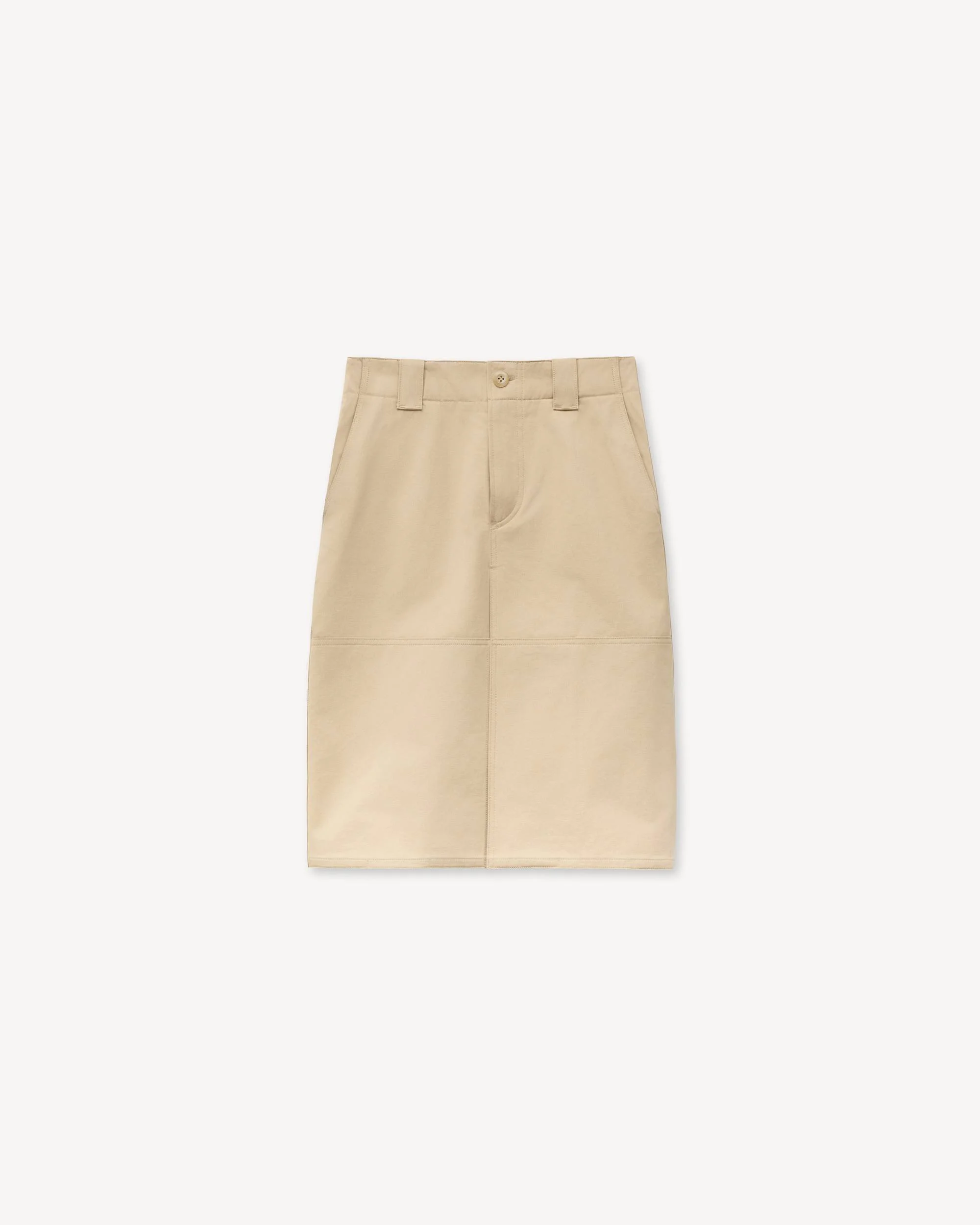 Workwear knee skirt in cotton twill - 1