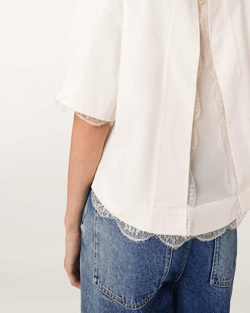 NIA LACE DETAIL SHORT SLEEVE T-SHIRT 7