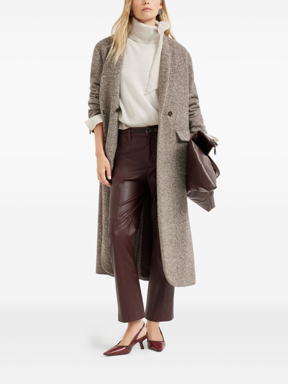 leather flared trousers - 2