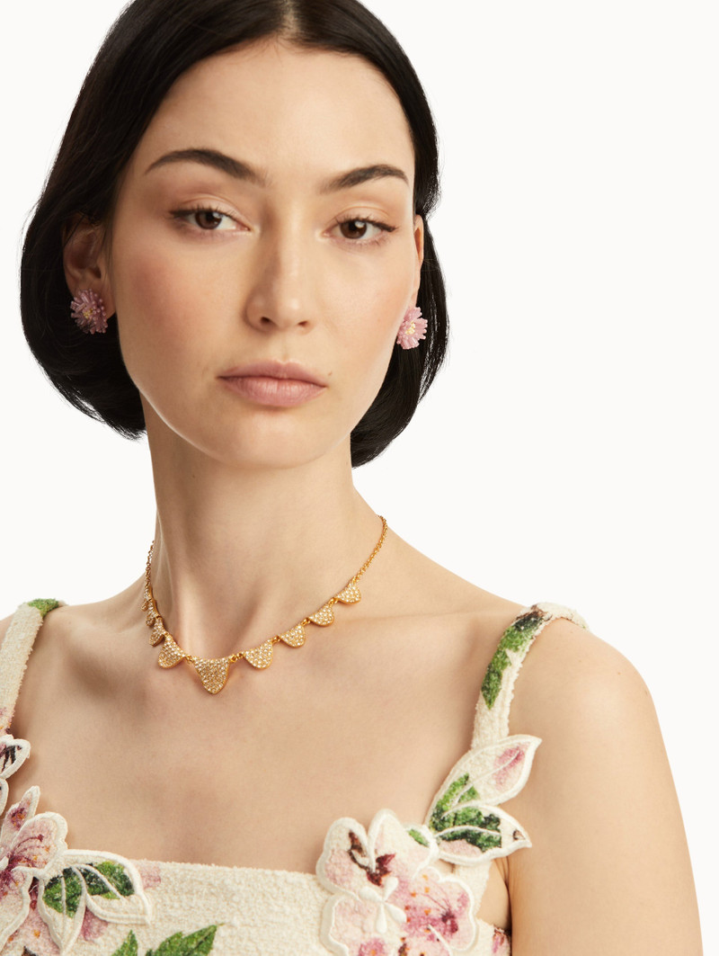 Oscar de la Renta PAVÉ SCALLOP NECKLACE outlook