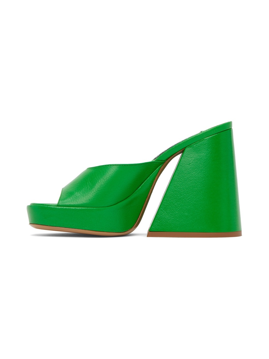 Green Slice Heeled Sandals - 3