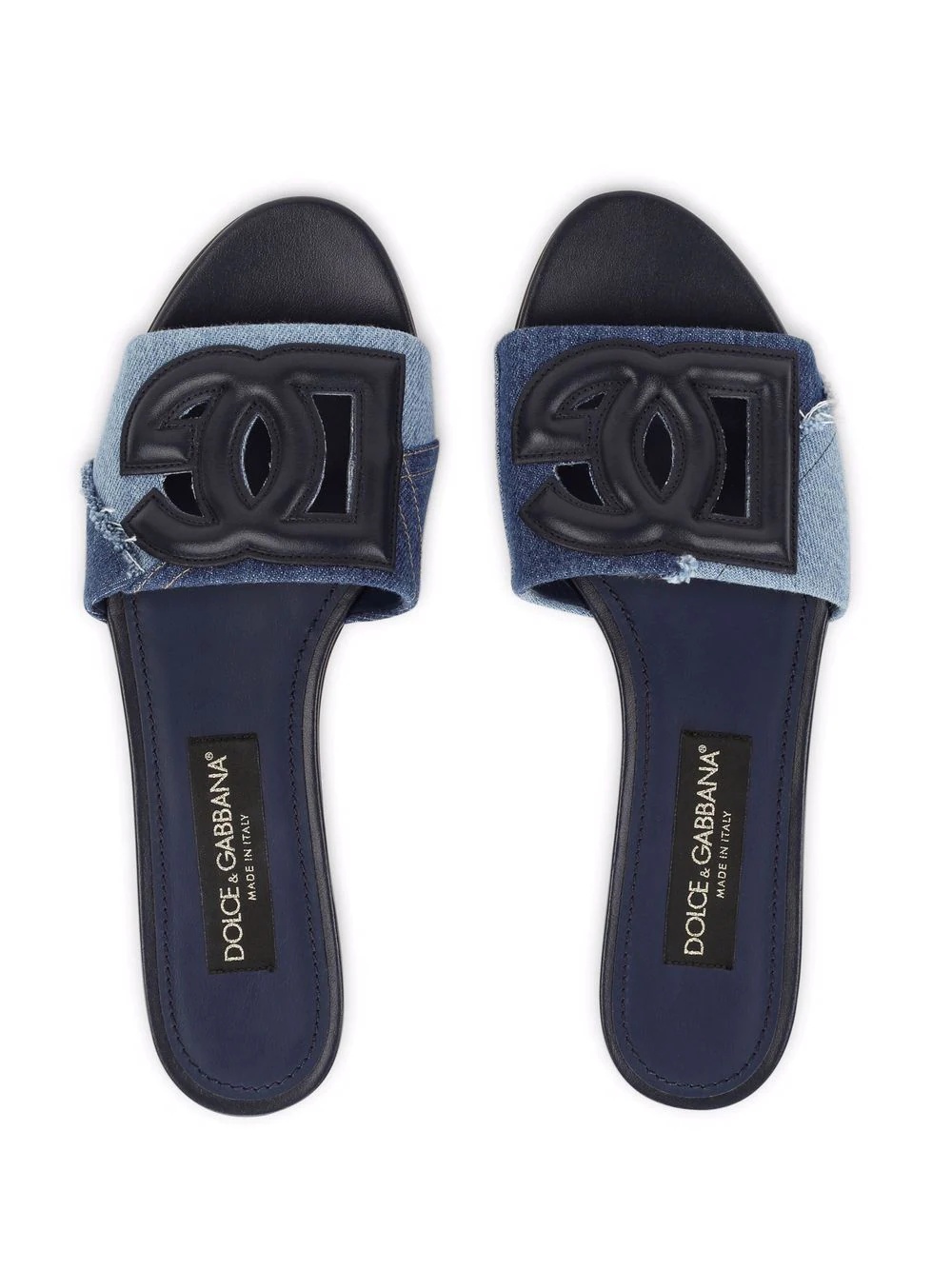 logo-patch open-toe sandals - 4