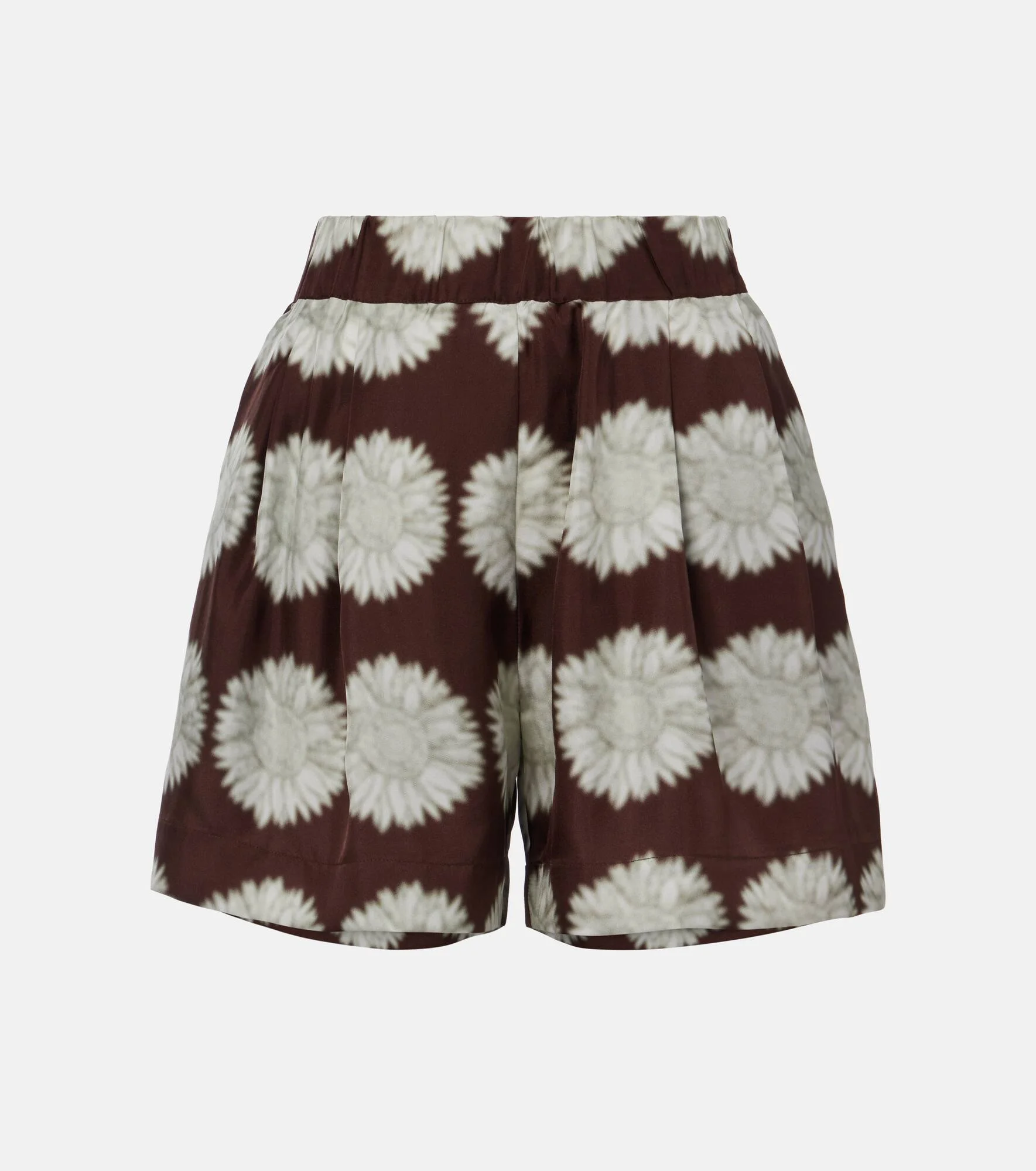 Zurich printed silk twill shorts - 1