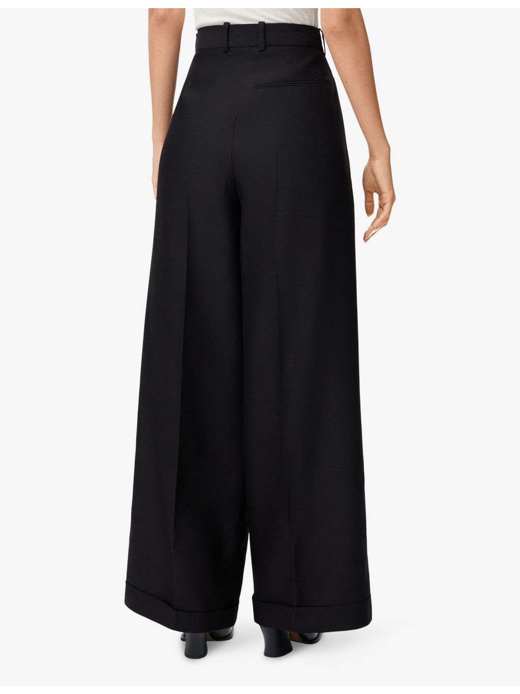 Wide-Leg High-Rise Wool-Blend Trousers - 4
