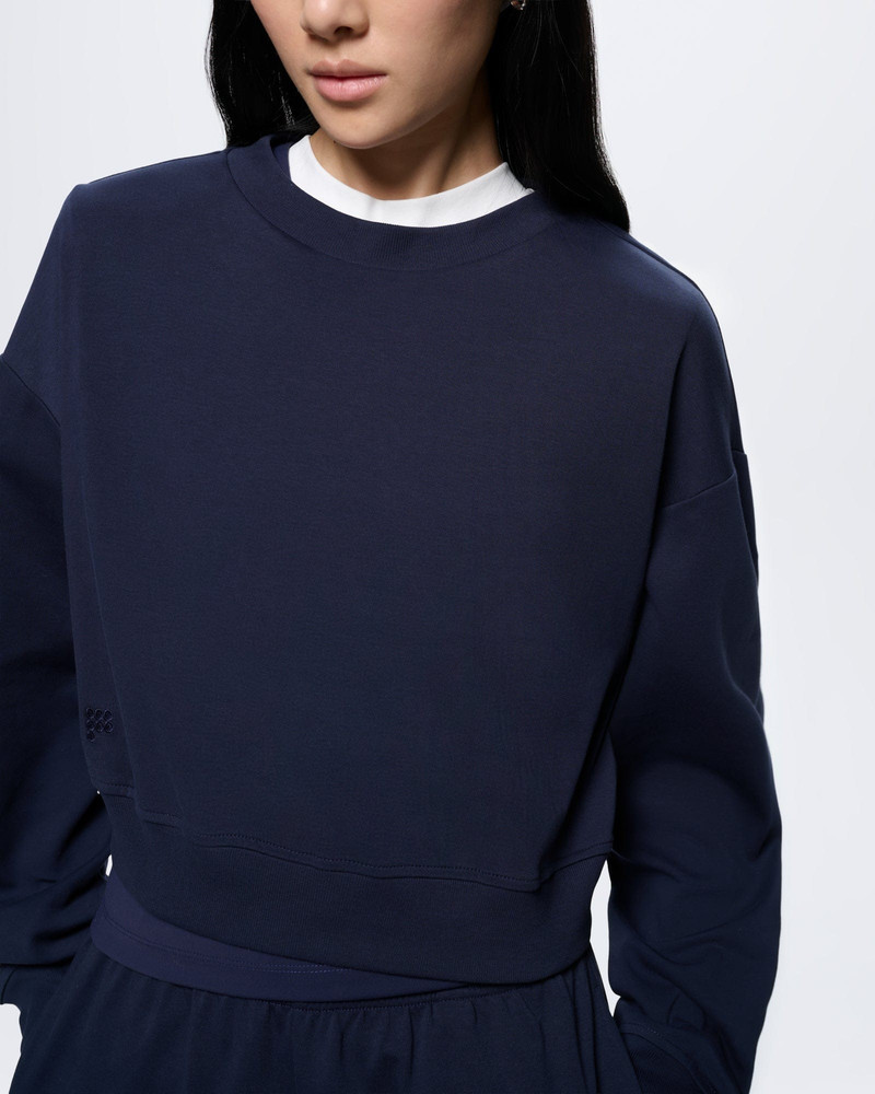 Womens Summer Cropped Sweatshirt - Midnight Navy 4