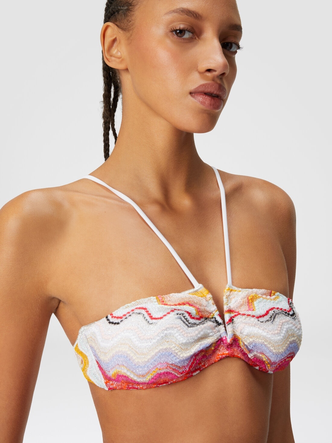 Wave motif bikini with lurex - 4