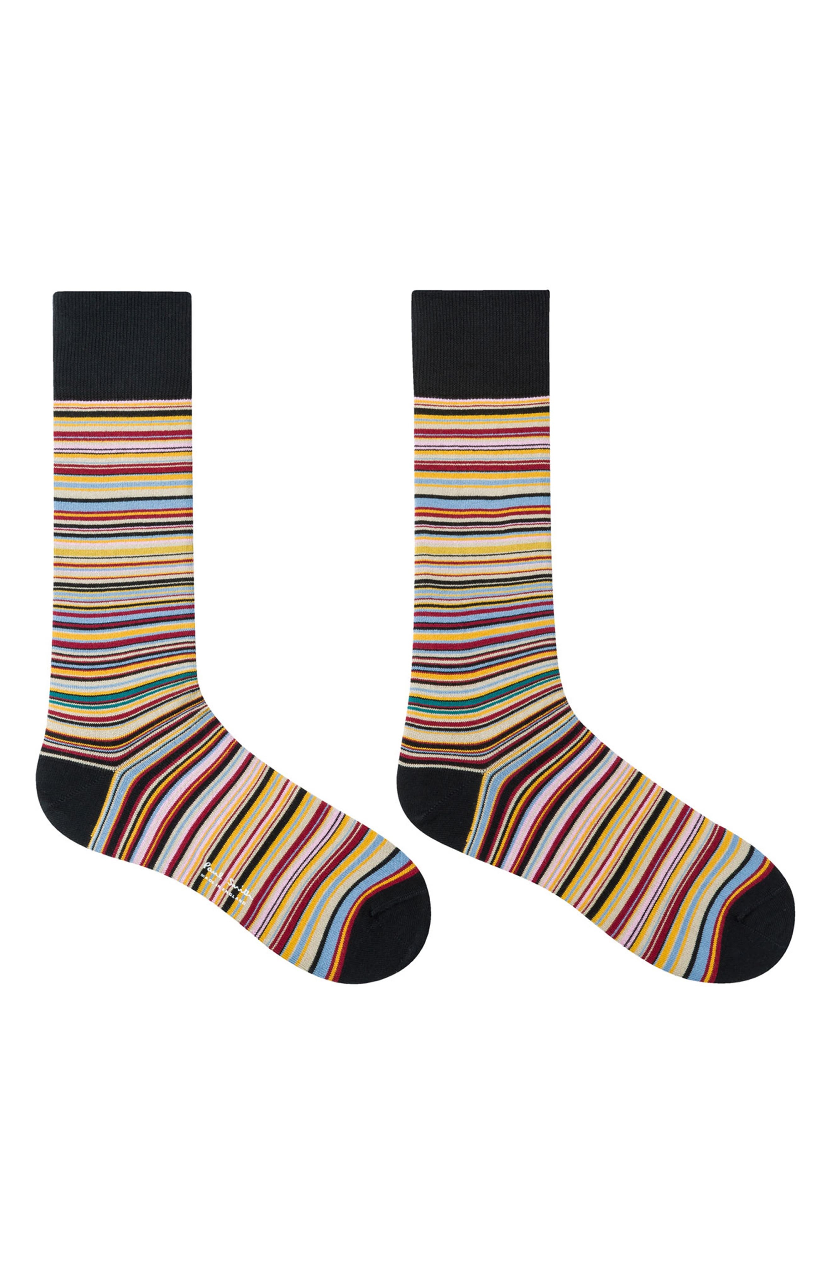 Stripe Cotton Blend Crew Socks - 2