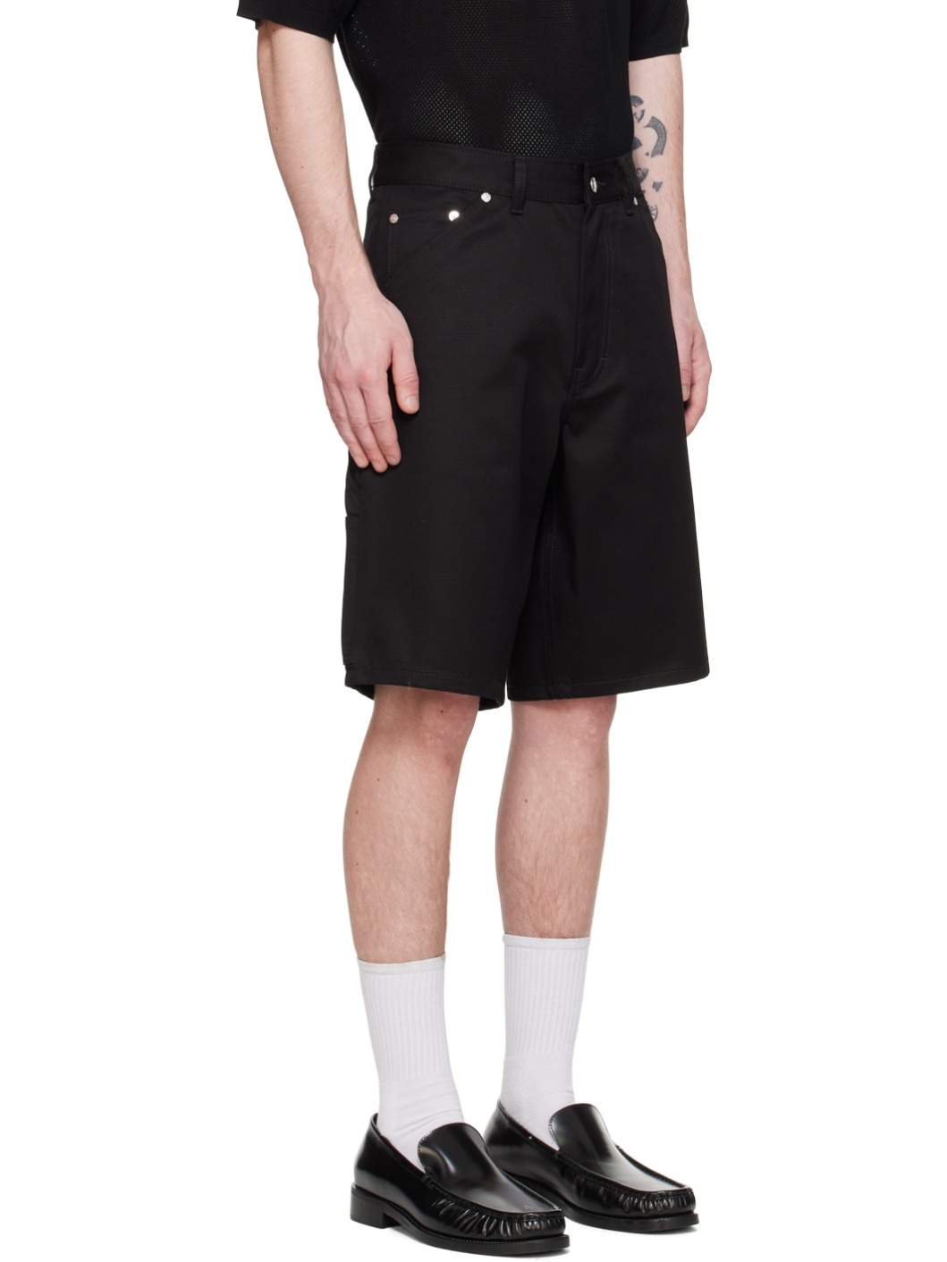 Black Pocket Shorts - 2