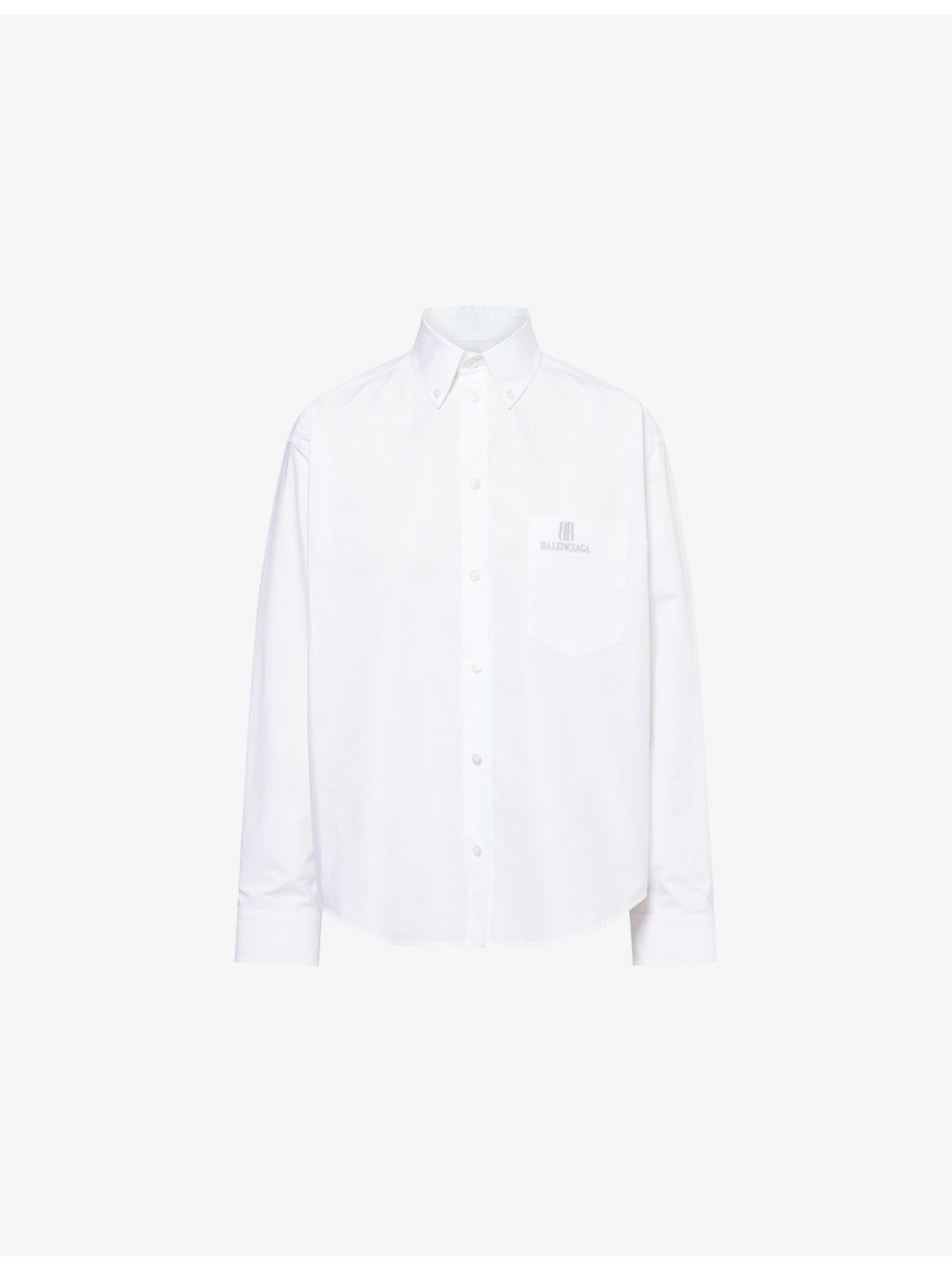 Relaxed-Fit Embroidered-Logo Cotton-Poplin Shirt - 1