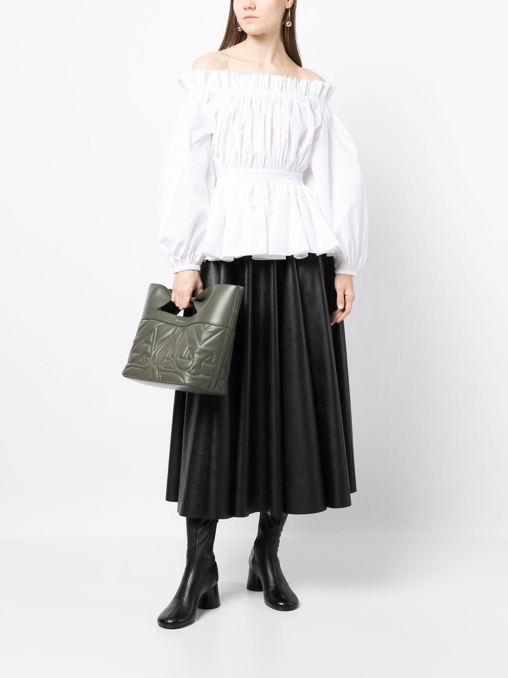 off-shoulder cotton blouse - 2