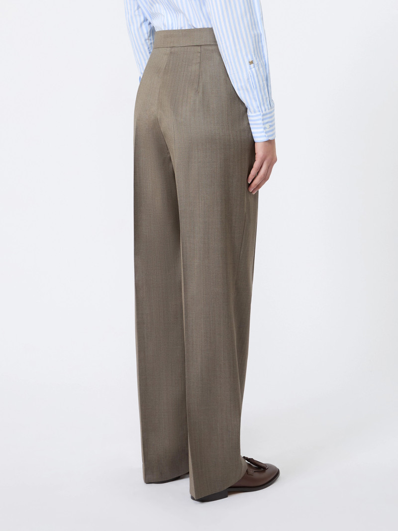 FIORIRE Wool and silk trousers - CAMEL 4