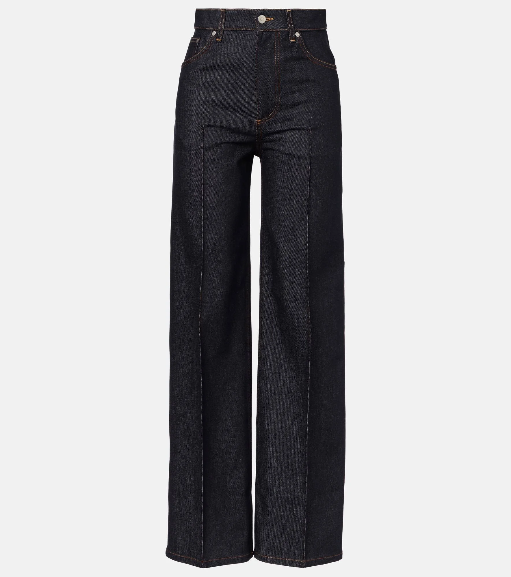 Mid-rise wide-leg jeans - 1