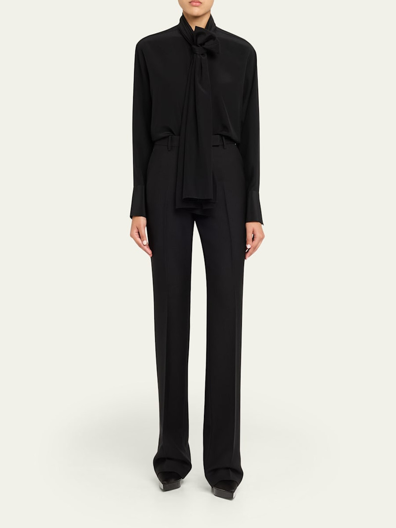 TOM FORD Wool-Blend Straight-Leg Pants outlook
