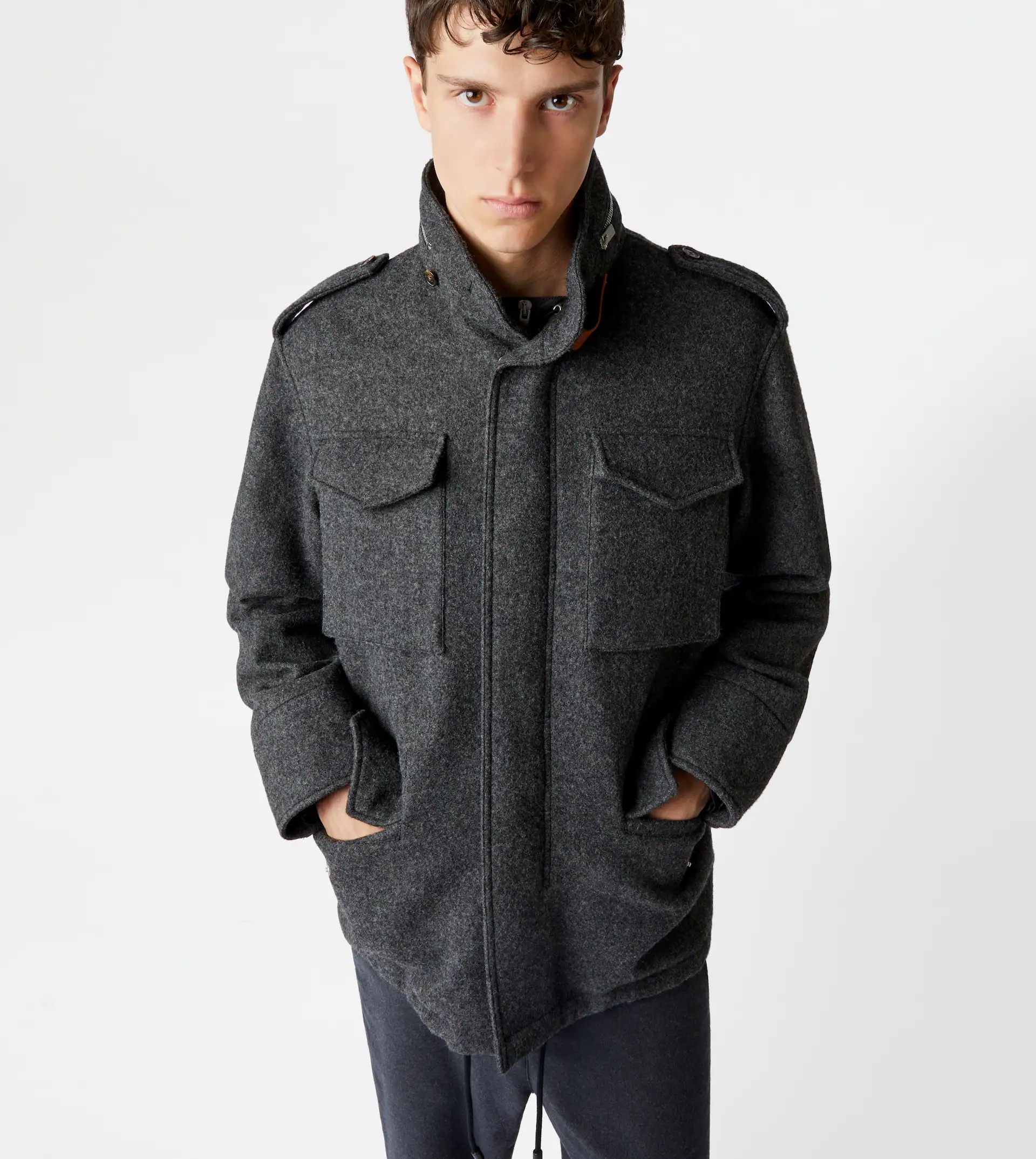 TOD'S OVER FIELD JACKET - GREY - 7