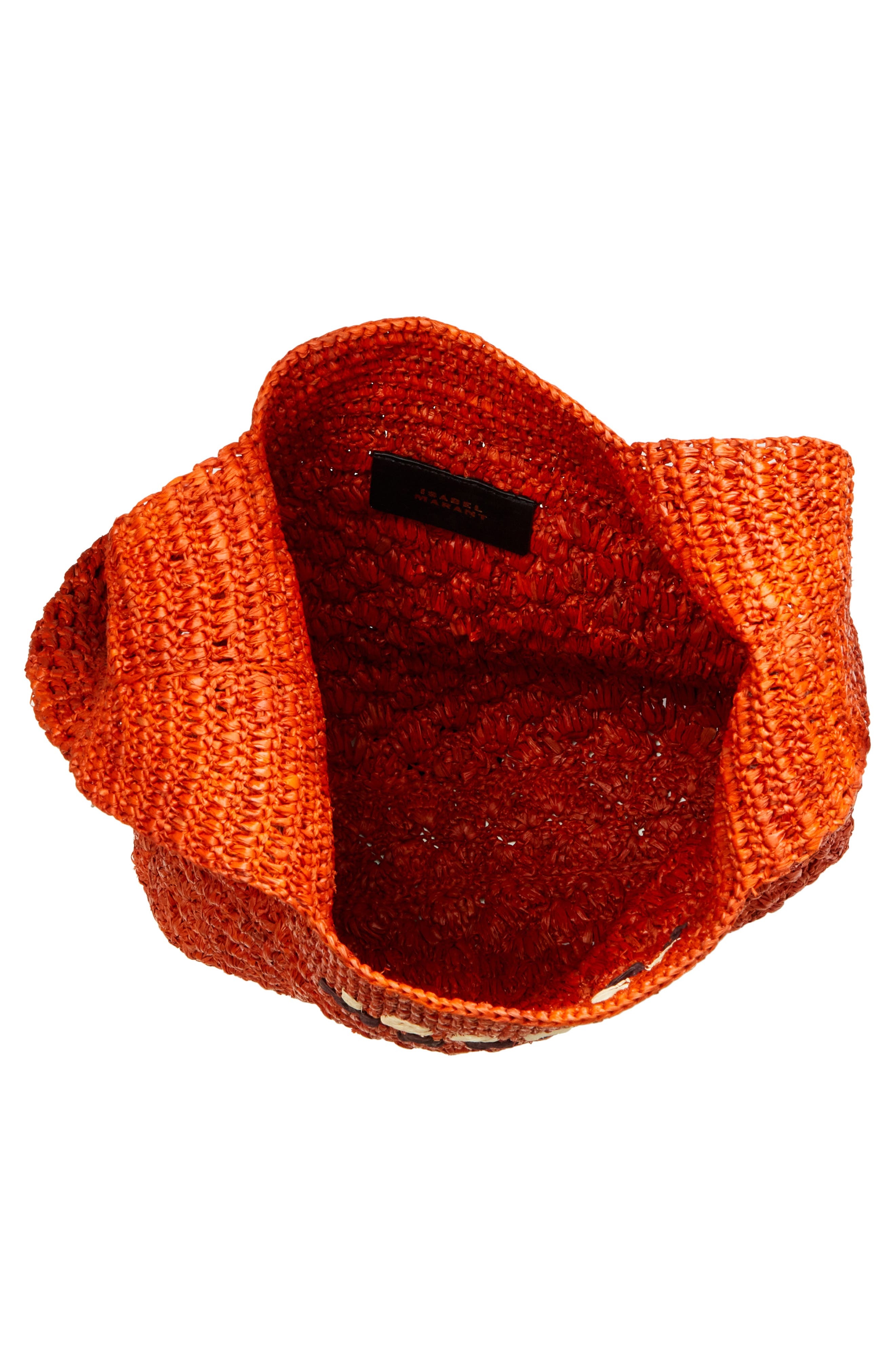 Isabel Marant Small Praia Raffia Tote in Orange at Nordstrom - 4
