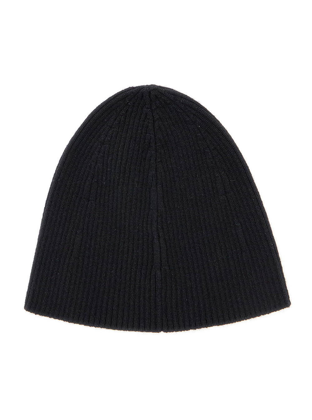 Saint Laurent Men Black Beanie With Logo Patch In Cashmere Man - 2