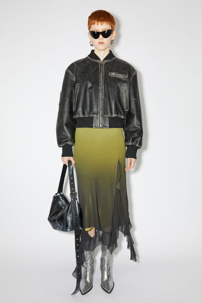 Acne Studios Leather bomber jacket - Black outlook