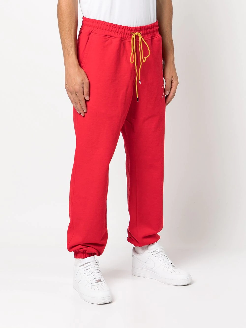 embroidered-logo tapered joggers - 3