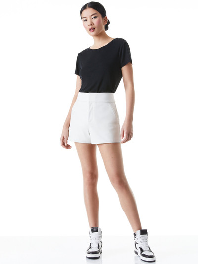Alice + Olivia CADY HIGH WAISTED LEATHER SHORT outlook