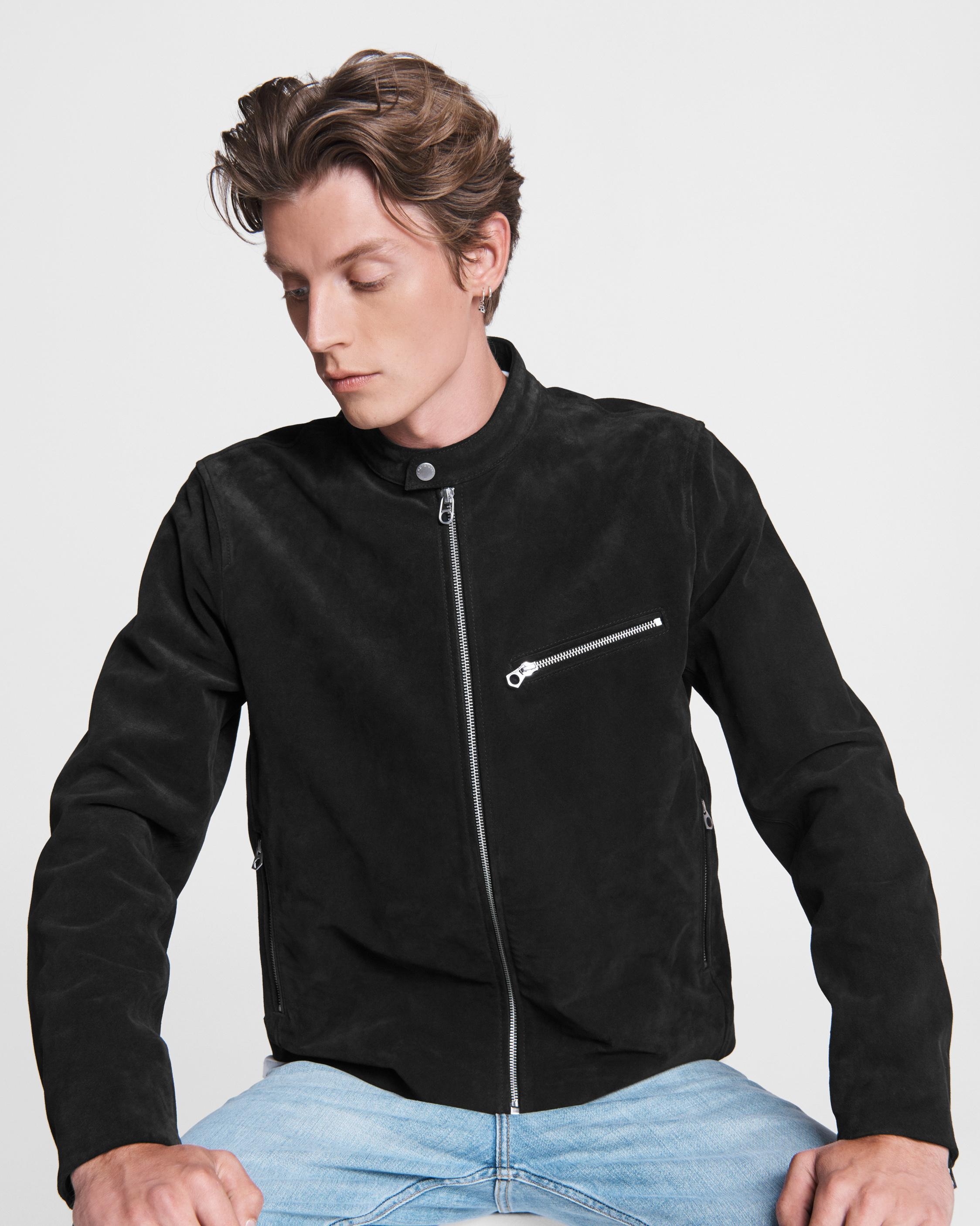 Suede Cafe Racer Jacket
Classic Fit Jacket - 3
