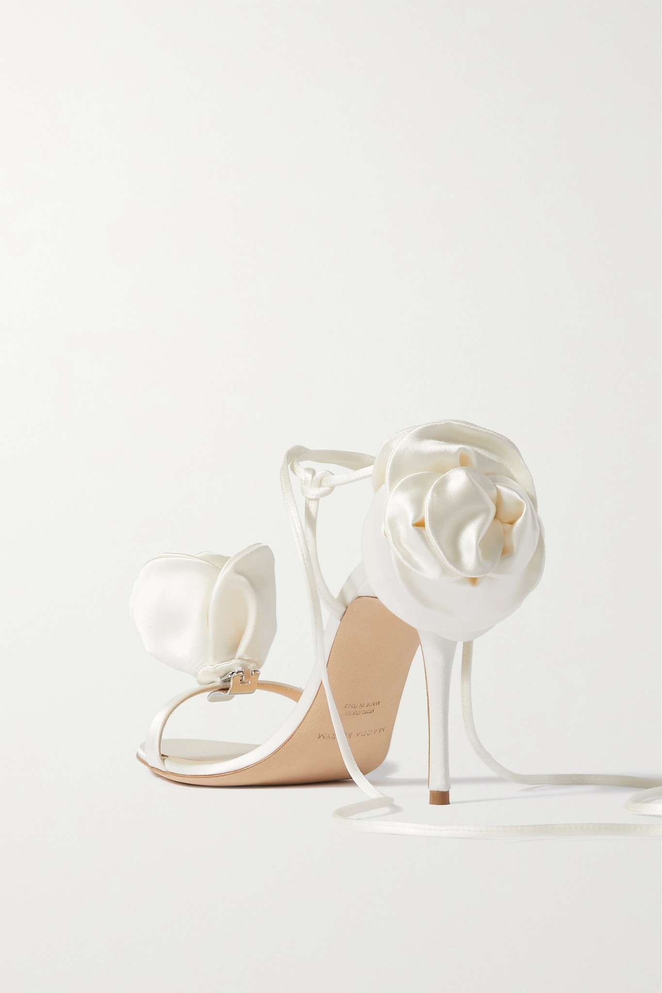 Embellished satin sandals - 3