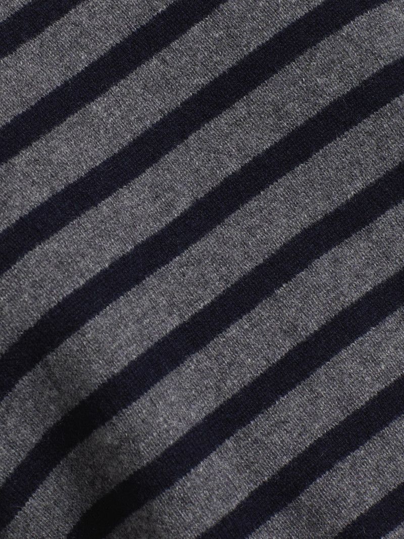 Women's Cila Striped Cashmere Relaxed-Fit T-Shirt - Graphite Navy 7