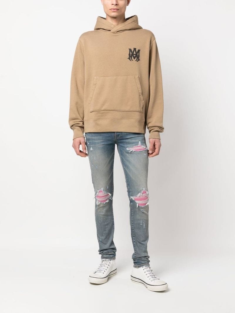 logo-print cotton hoodie - 2