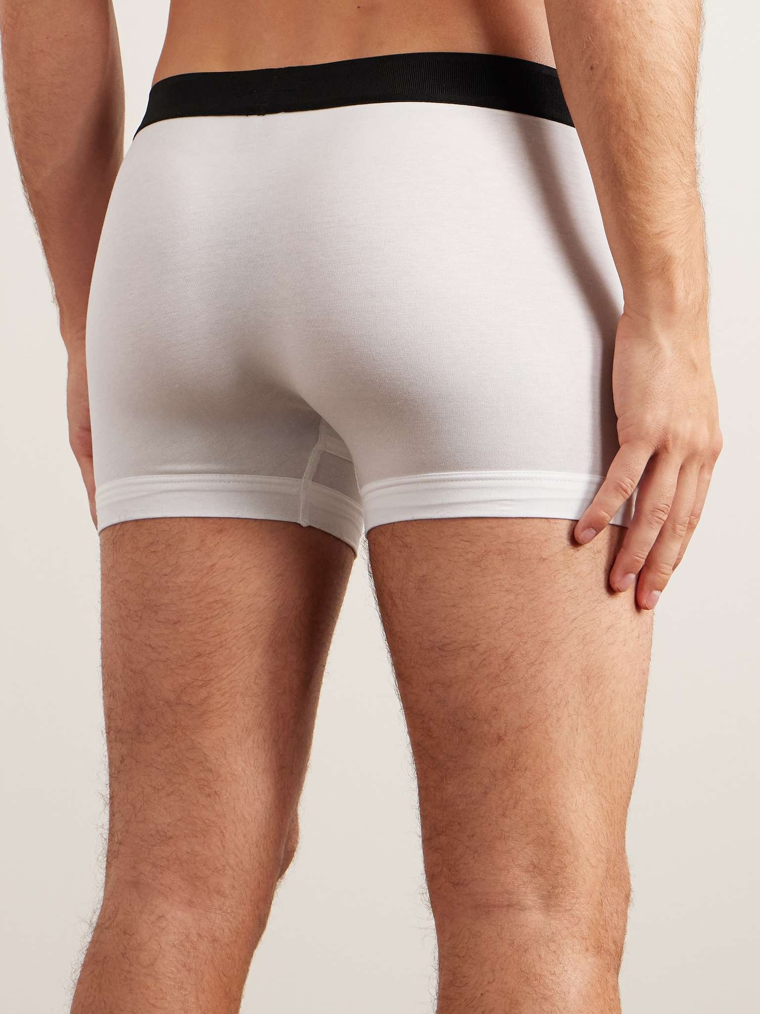 Stretch-Cotton and Modal-Blend Boxer Briefs - 3