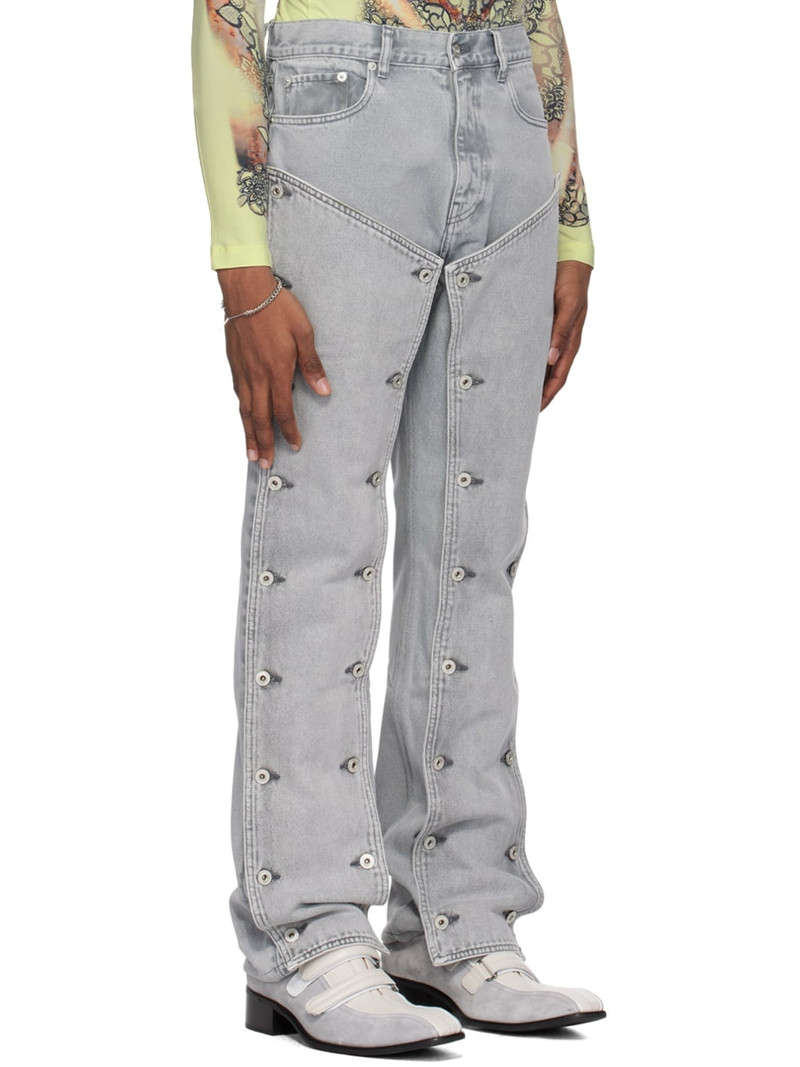 Y/Project Gray Snap Off Jeans outlook