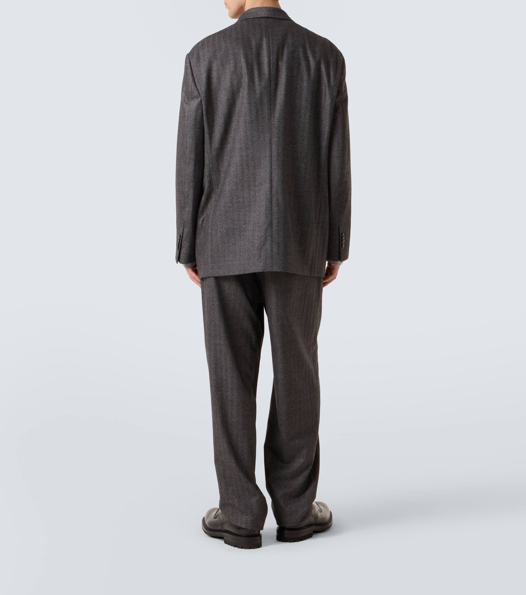 Chevron wool and cashmere-blend suit - 3