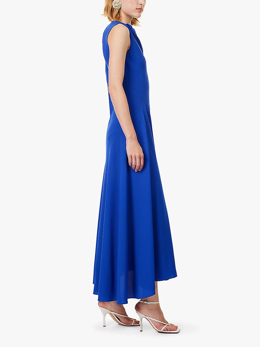 Alma cut-out draped crepe midi dress - 3