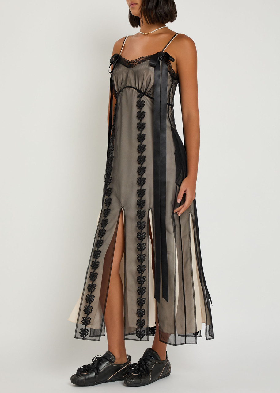 Simone Rocha Floral-appliquéd Tulle Maxi Dress - 4