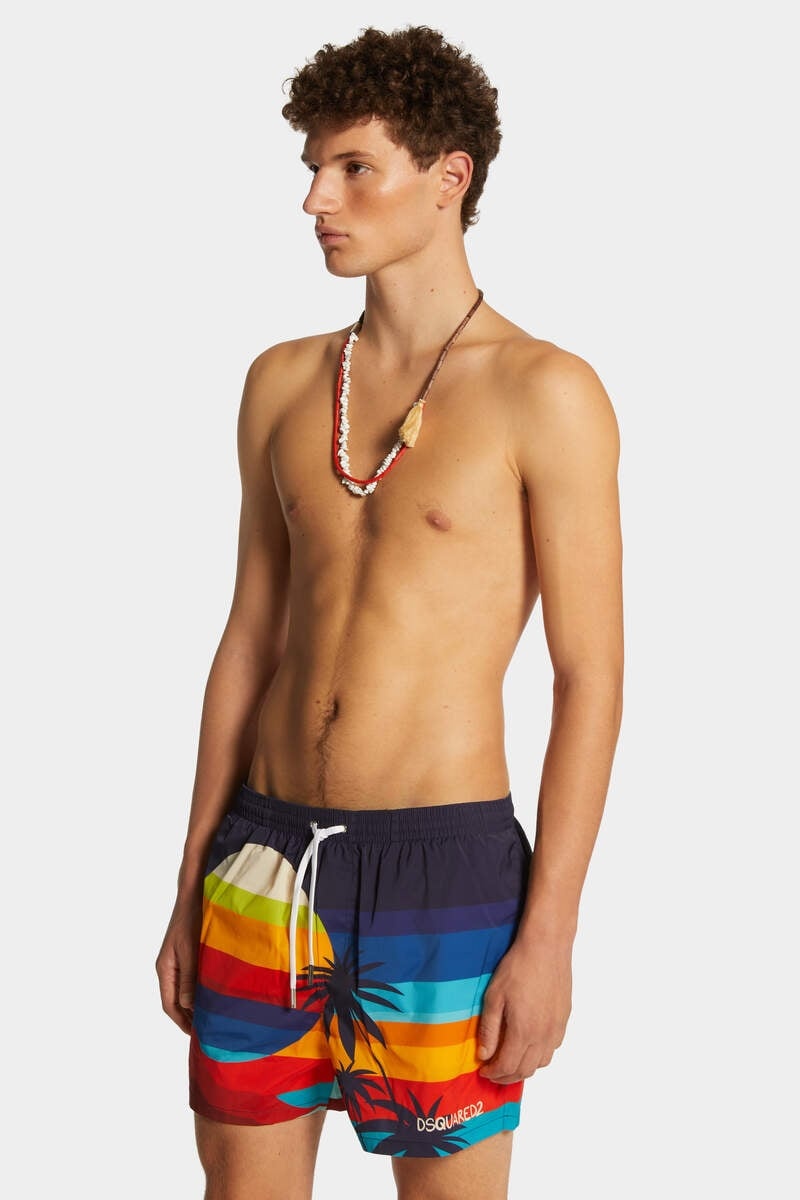 SUMMER LOVERS SUNSET MIDI SWIM BOXER - 3