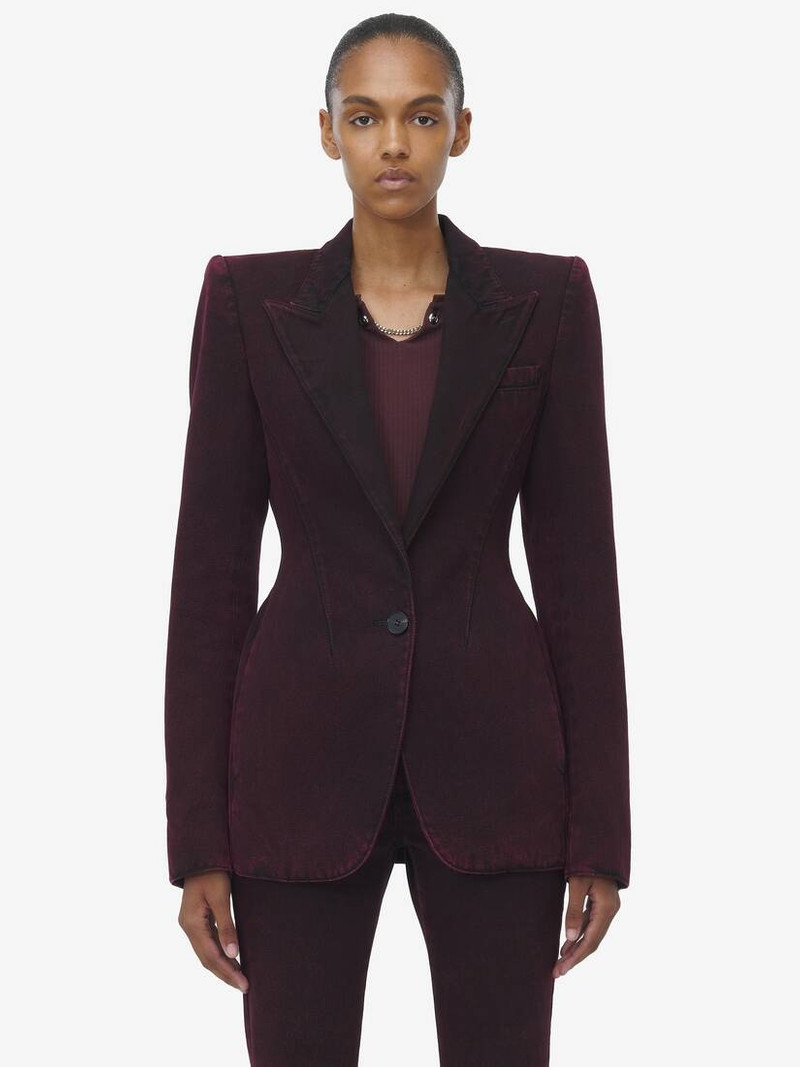 Alexander McQueen Single Breast Denim Jacket outlook
