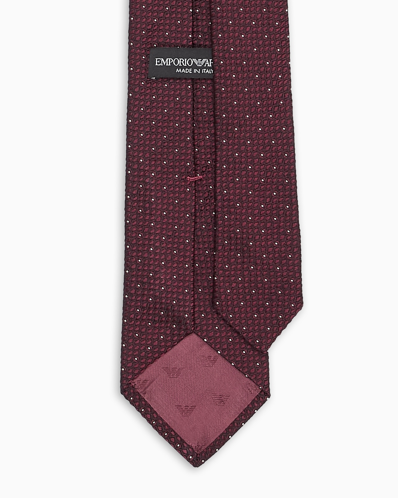 PURE SILK TIE WITH JACQUARD MICRO-PATTERN - 2