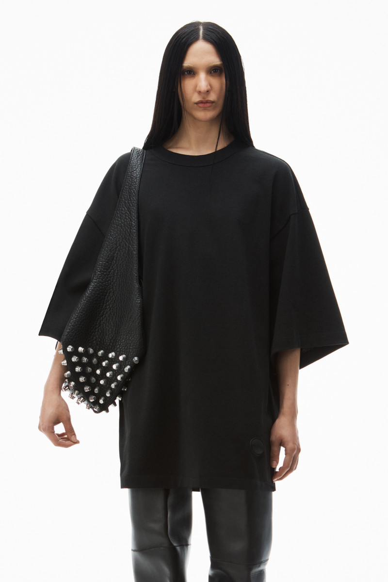 Alexander Wang oversize drop-sleeve tee in japanese cotton jersey outlook