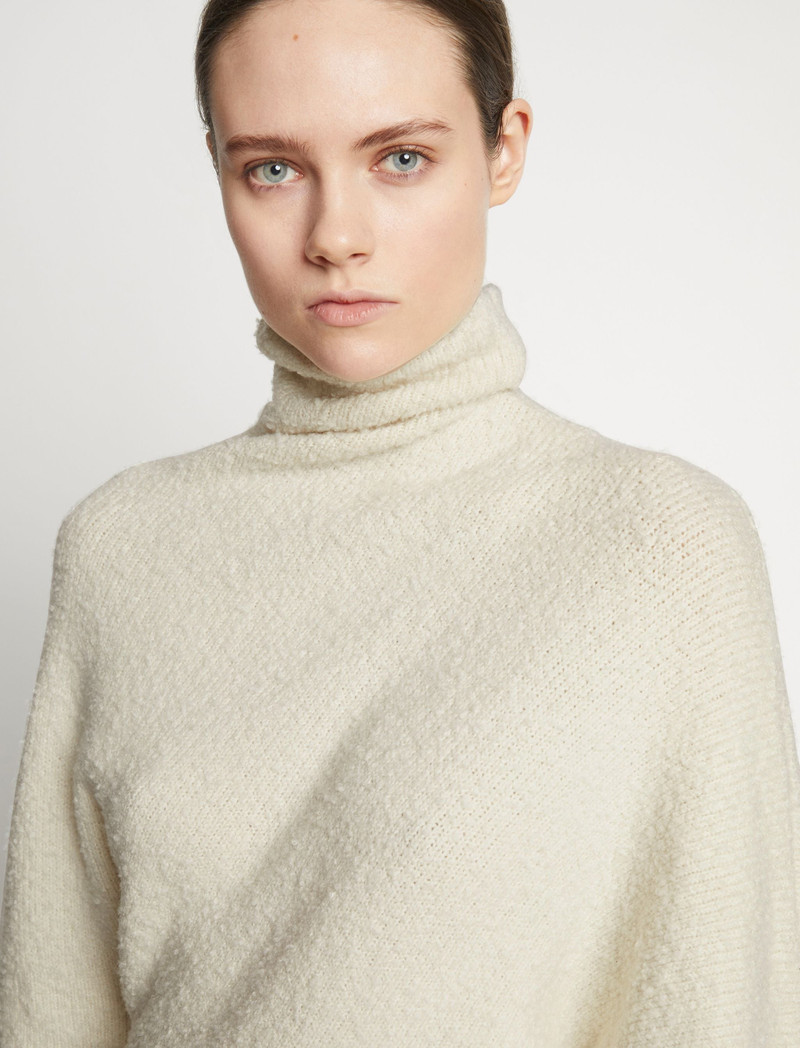 Fuzzy Boucle Twisted Sweater 6