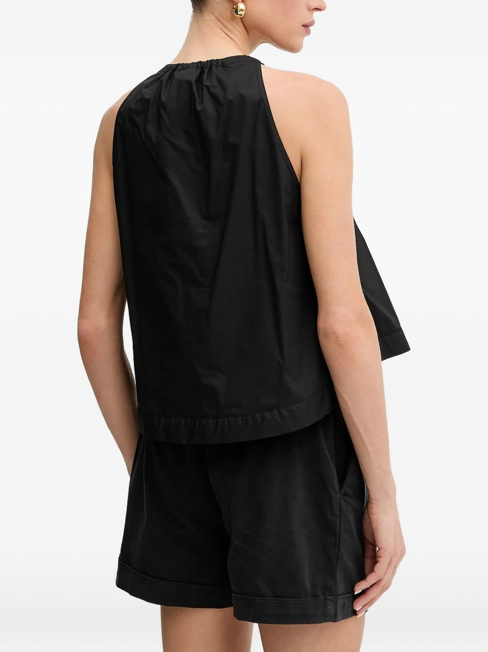 gathered-neck sleeveless top - 3