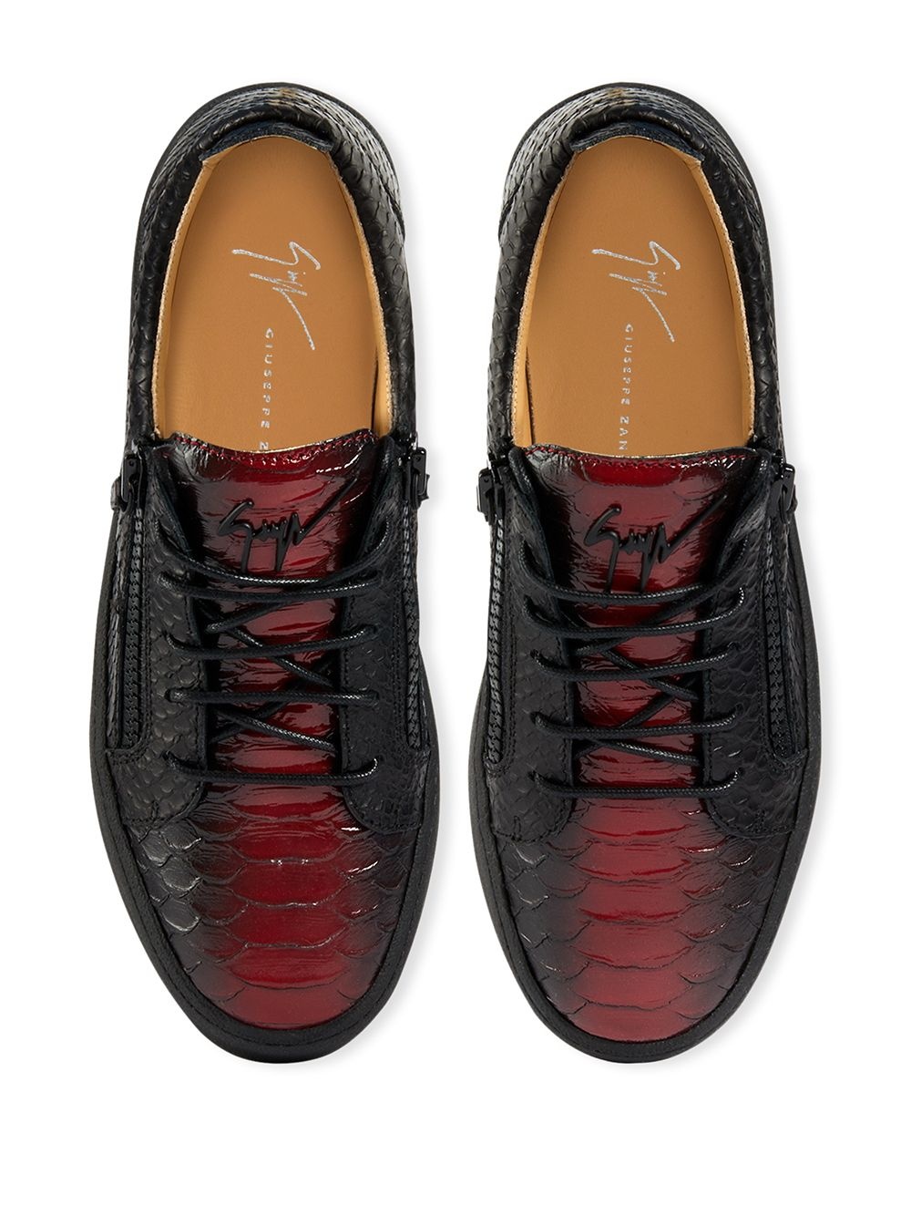 textured velvet sneakers - 4