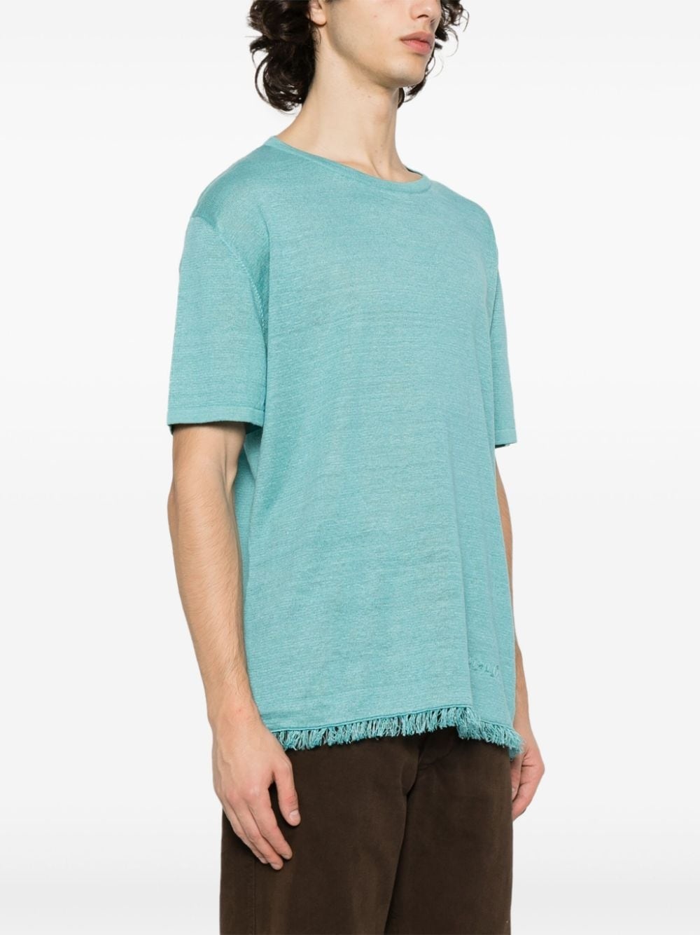 fine-knit linen T-shirt - 3
