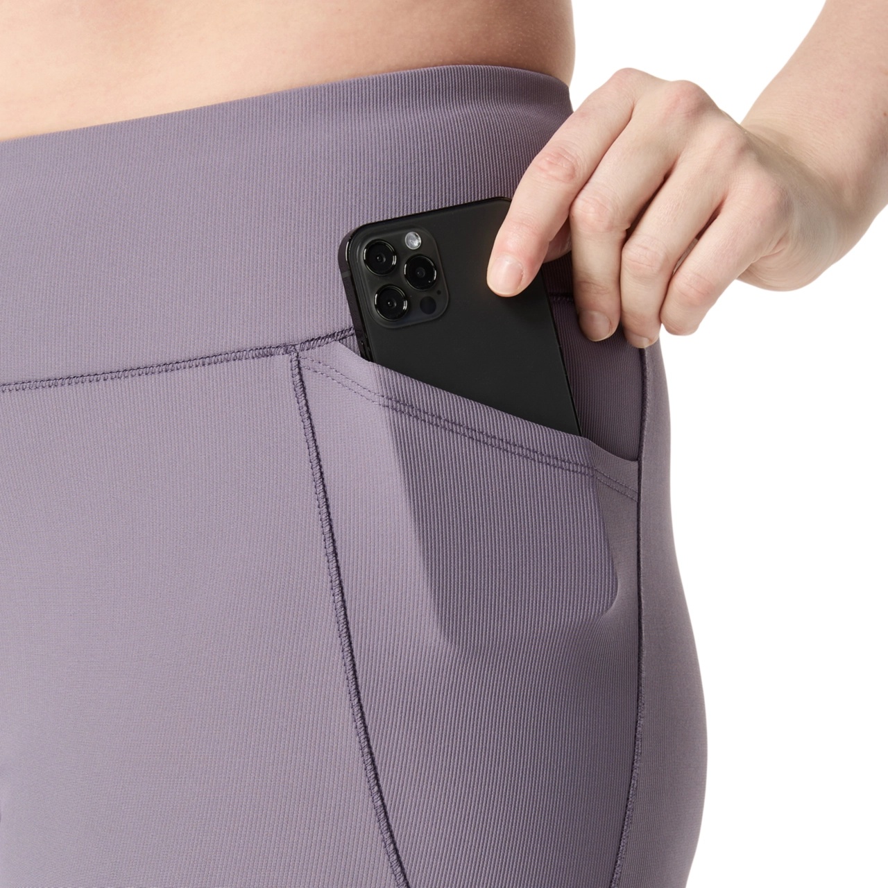 WOMEN'S RIB HIGH WAIST  7/8 TIGHT - 4