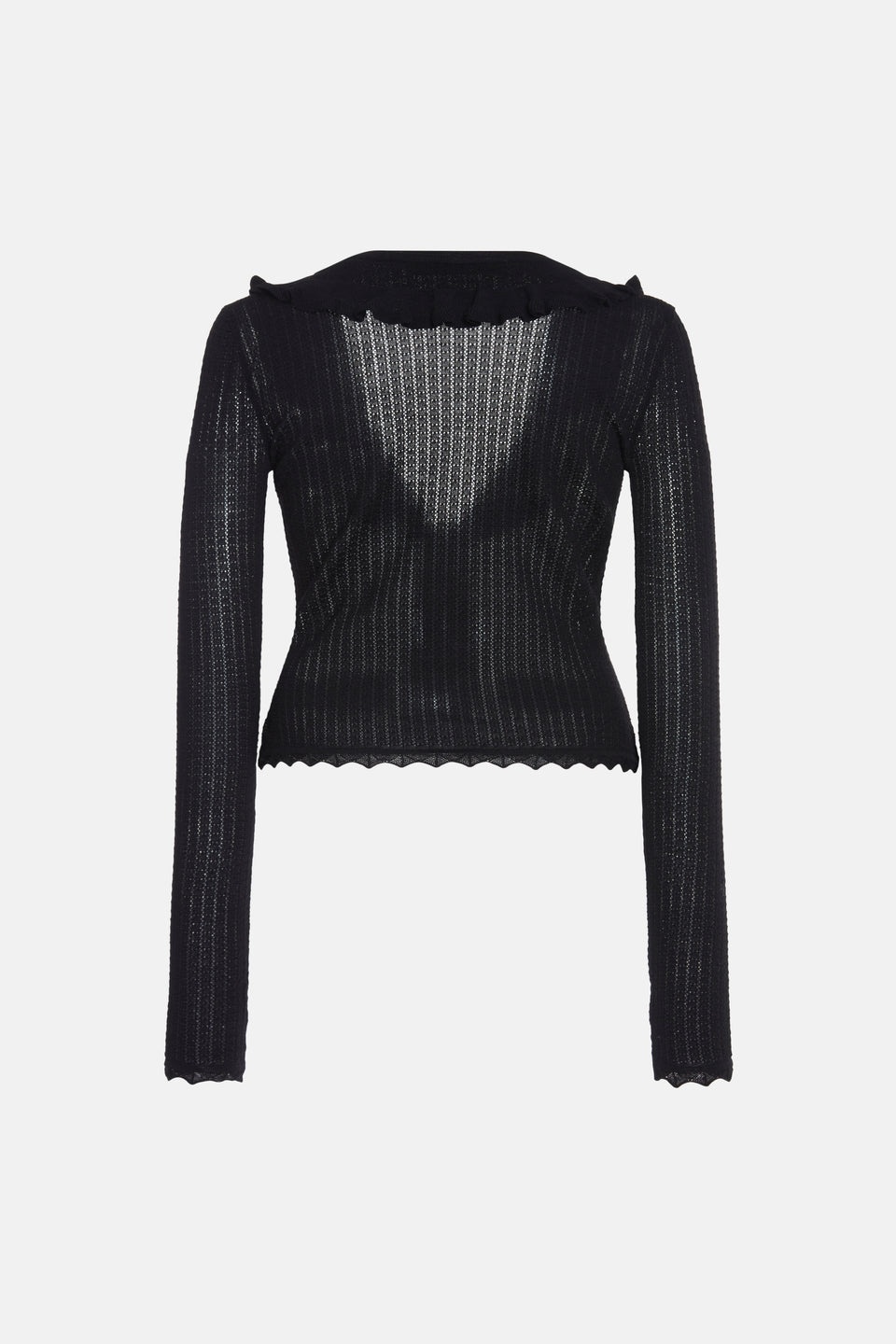 WOOL LACE KNIT CARDIGAN WITH EMBROIDERY - 2