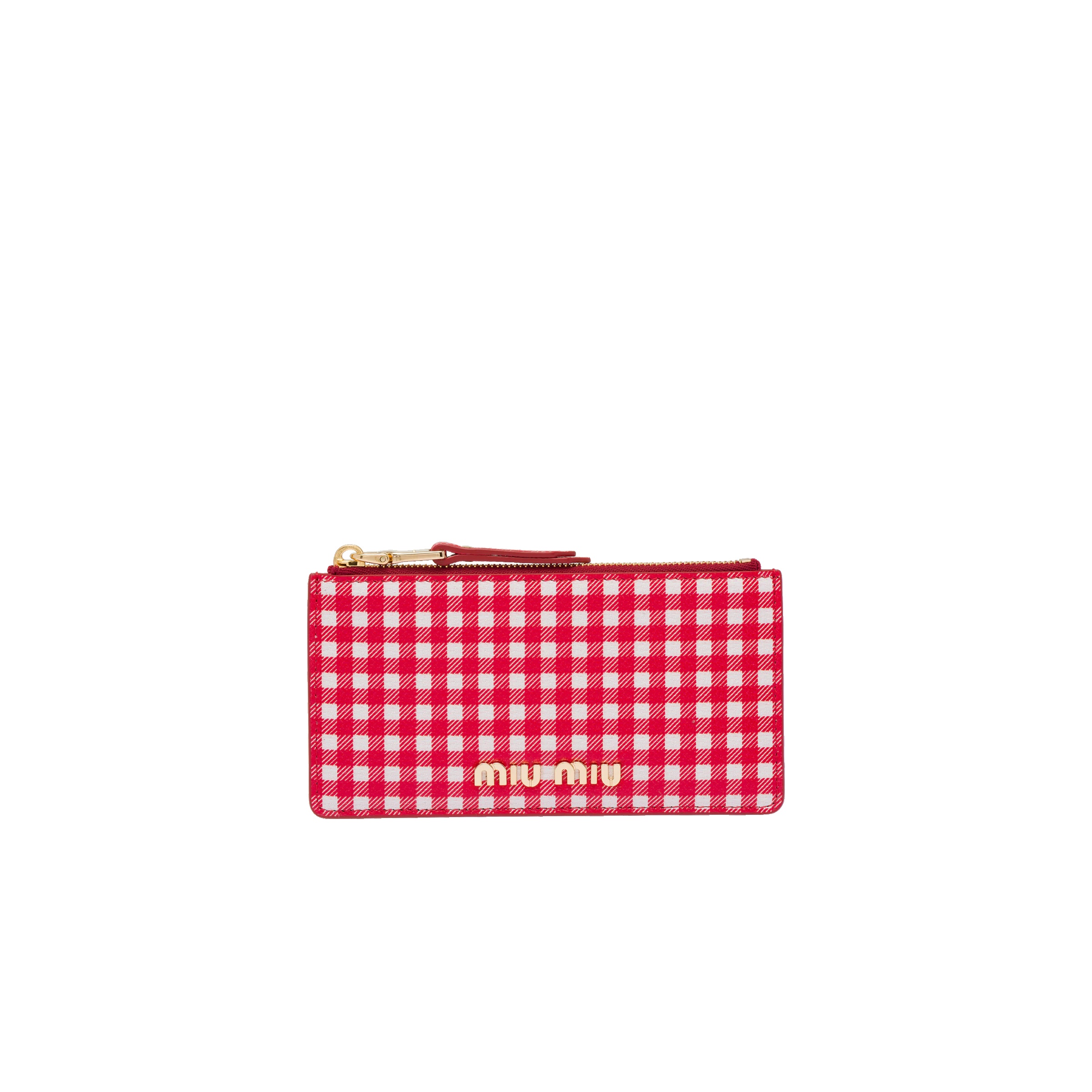 Printed Madras leather envelope wallet - 1