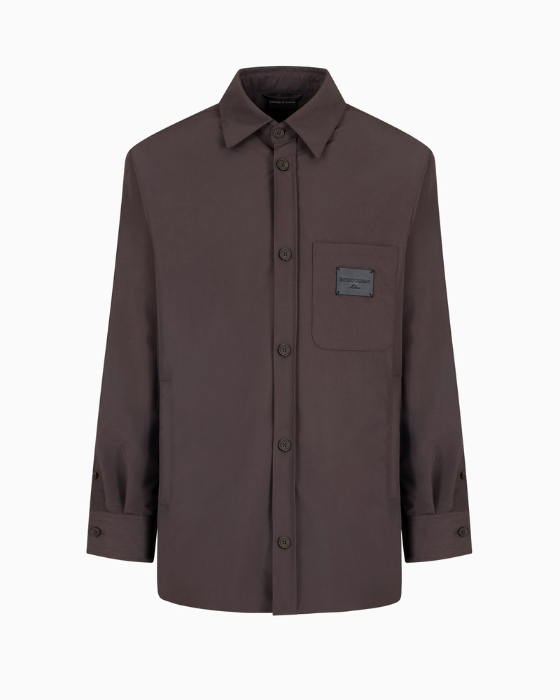 NYLON SHIRT JACKET WITH PATCH POCKET AND LOGO PATCH 1