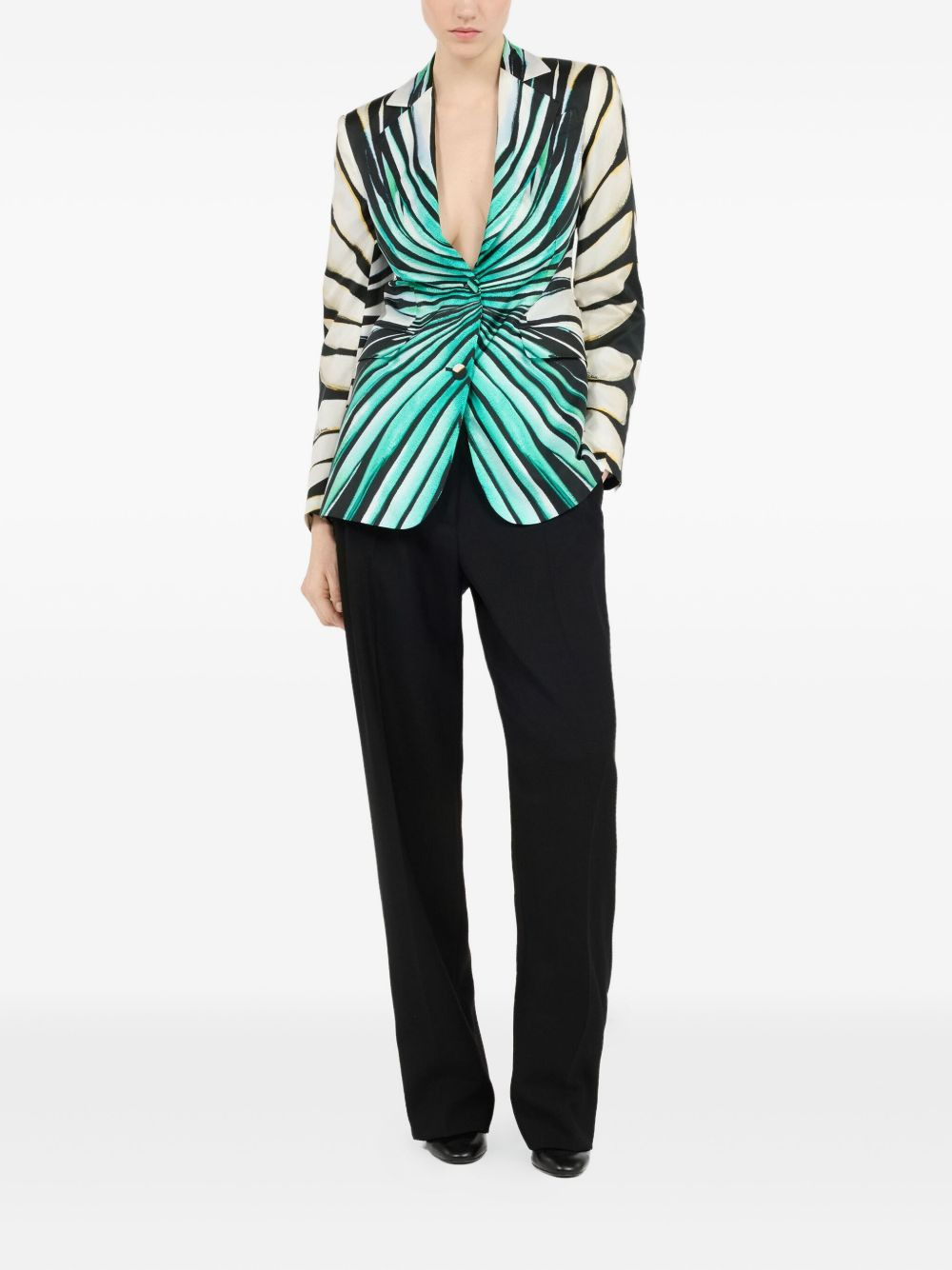printed blazer - 2
