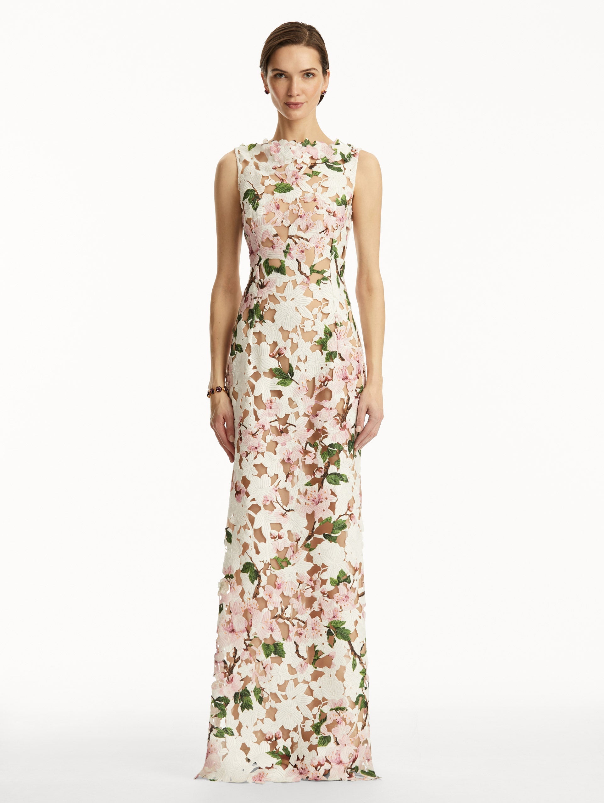 CHERRY BLOSSOM GUIPURE GOWN - 2
