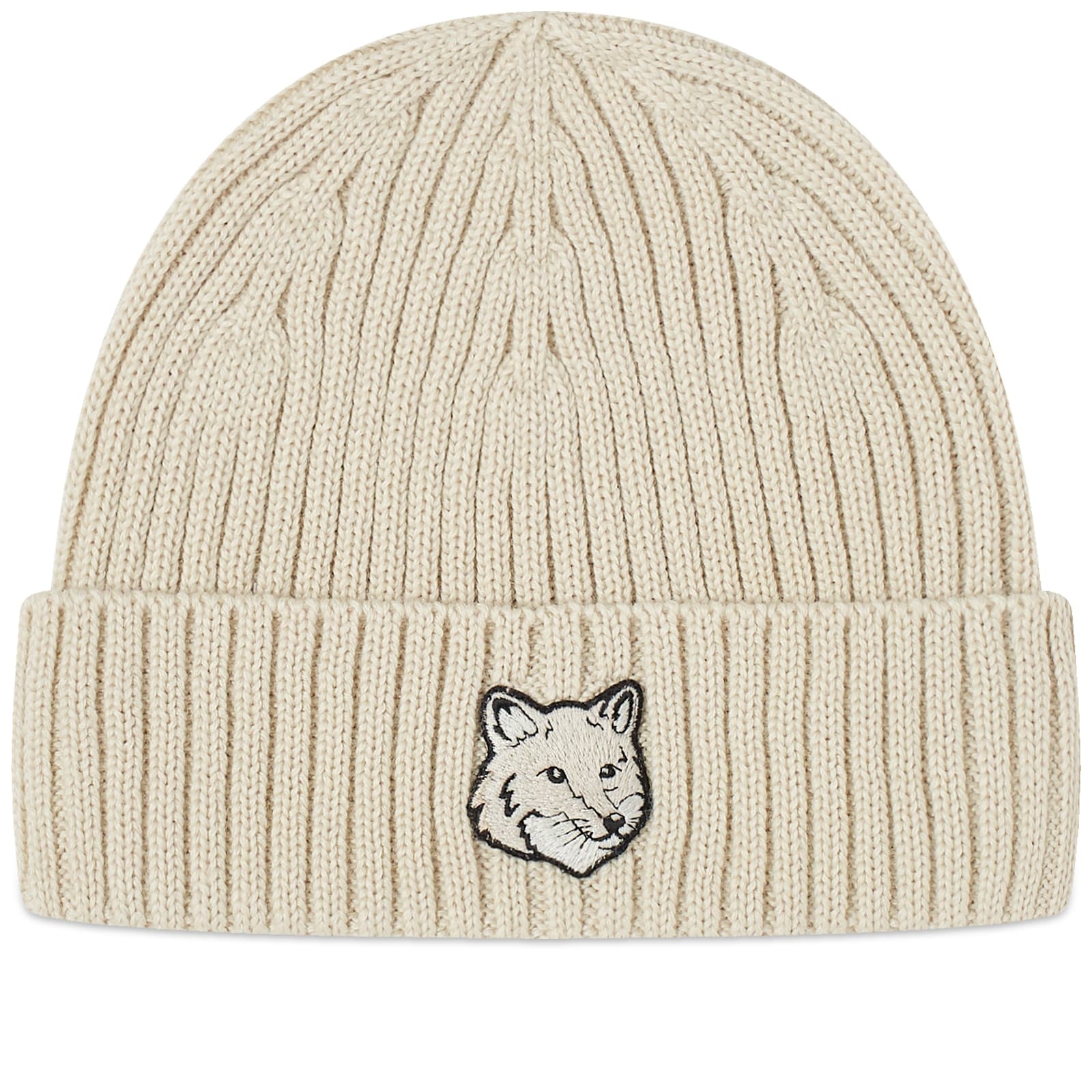 Maison Kitsune Bold Fox Head Beanie Hat - 1